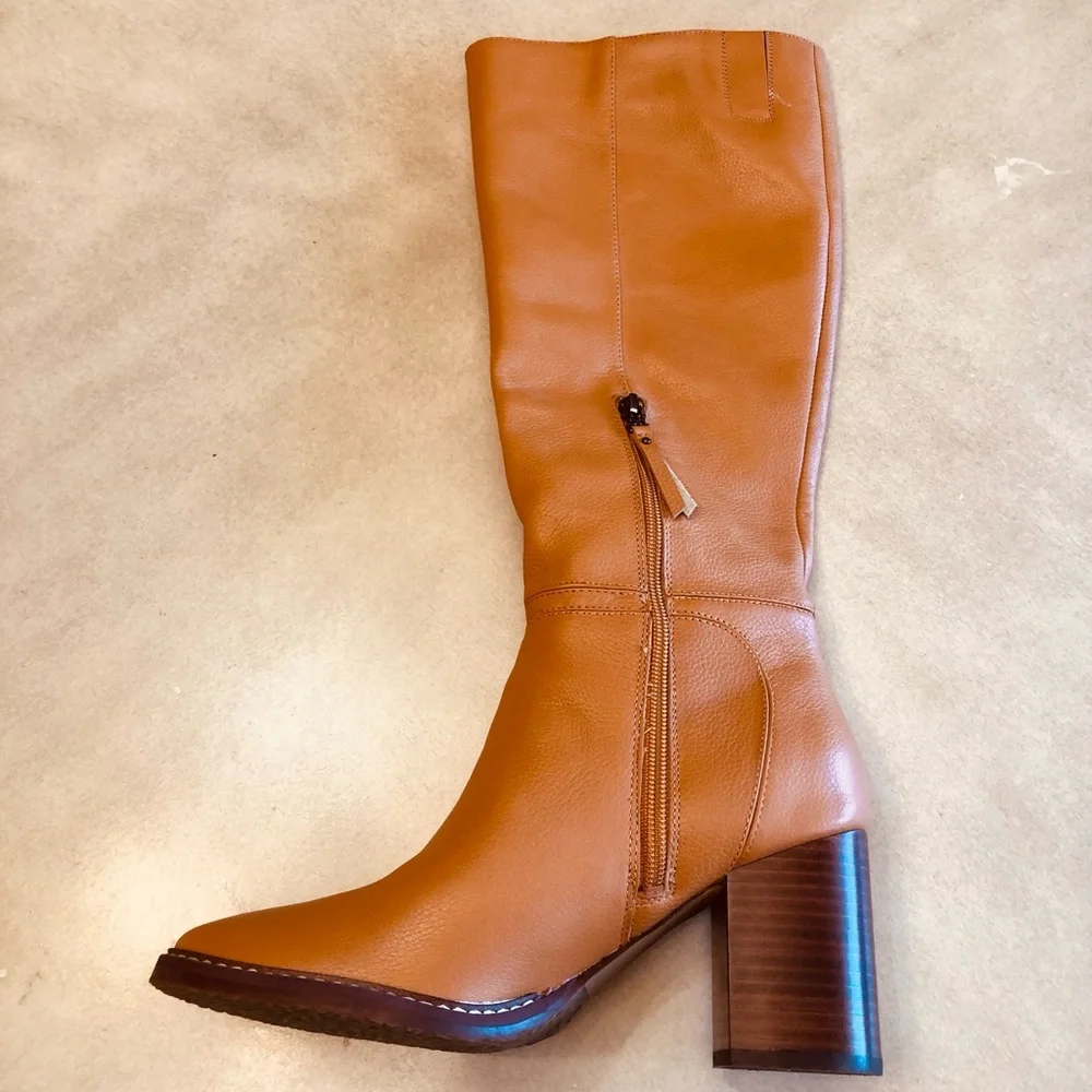 Sam Edelman Tall Leather Over-the-Knee Boots in Cognac